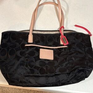 Coach Legacy Signature Nylon East West Tote